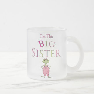 Taza De Cristal Esmerilado Gran Hermana de Rana Rosa