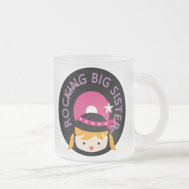 Taza De Cristal Esmerilado Gran Hermana de Rocking Blond (Derecha)