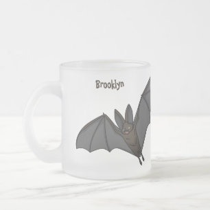 Taza De Cristal Esmerilado Gran ilustracion de personalizado de murciélagos v