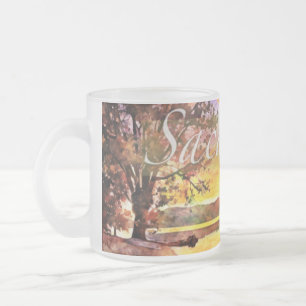 Taza De Cristal Esmerilado Gran Lago Sacandaga en las Montañas Adirondack