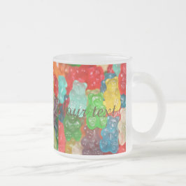 Taza De Cristal Esmerilado Gran patrón de osos de goma para grandes y pequeño