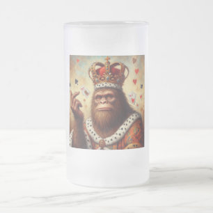 Taza De Cristal Esmerilado Gran Reina de Corazones