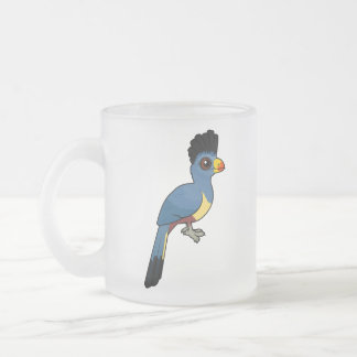 Taza De Cristal Esmerilado Gran Turaco Azul