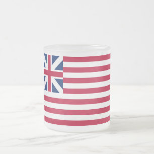 Taza De Cristal Esmerilado Gran Unión, 1ª bandera estadounidense de las colon