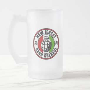 Taza De Cristal Esmerilado Granada de mano de New Jersey