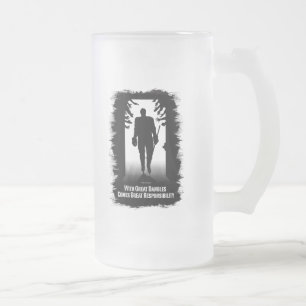 Taza De Cristal Esmerilado Grande cuelga (el hockey)