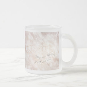 Taza De Cristal Esmerilado Grasa salvaje en nieve e hielo - Feliz Navidad
