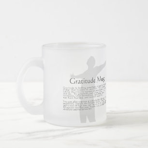 Taza De Cristal Esmerilado Gratitud