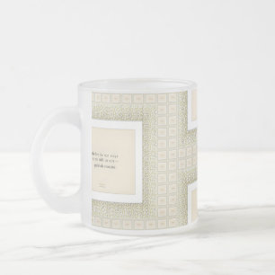 Taza De Cristal Esmerilado Gratitud Permanece™: Amor y Presencia Q Reflexiv