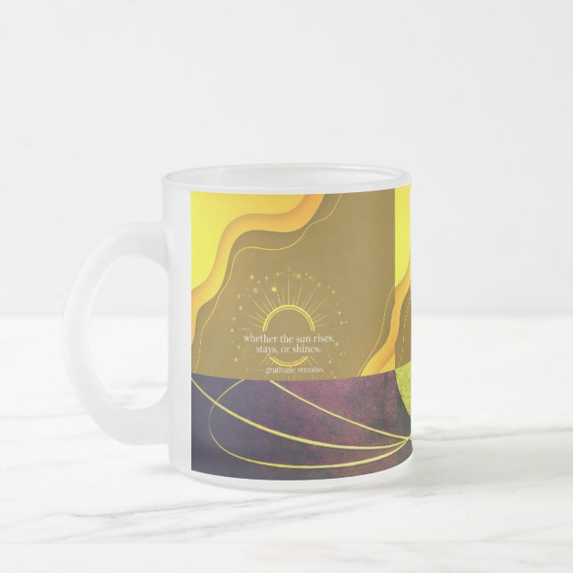 Taza De Cristal Esmerilado Gratitude Remains™ Love & Intention | Thoughtful R (Izquierda)