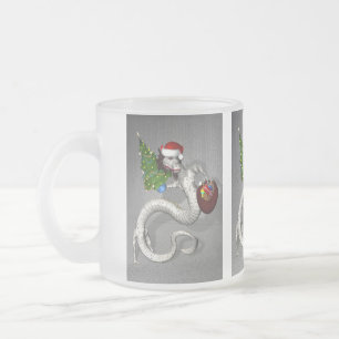 Taza De Cristal Esmerilado Gray Santa Dragon