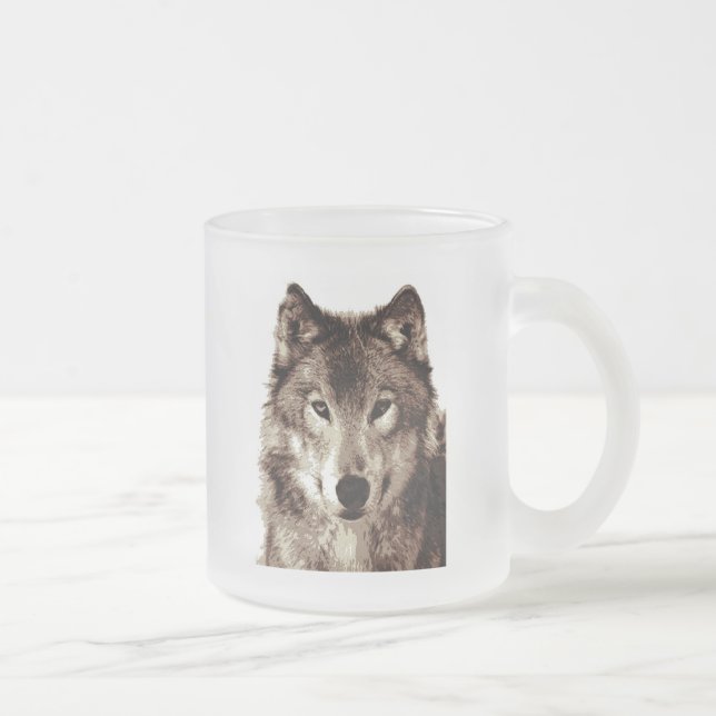Taza De Cristal Esmerilado Gray Wolf (Derecha)