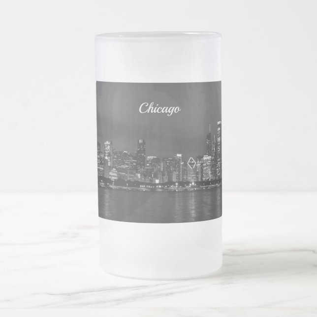 Taza De Cristal Esmerilado Grayscale Frost Mug (Centro)