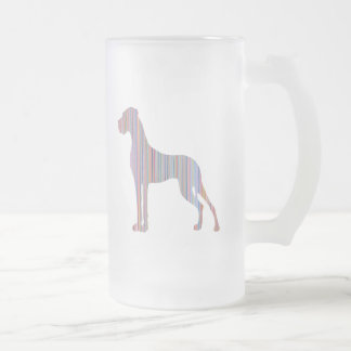 Taza De Cristal Esmerilado Great Dane in Pastel Colors