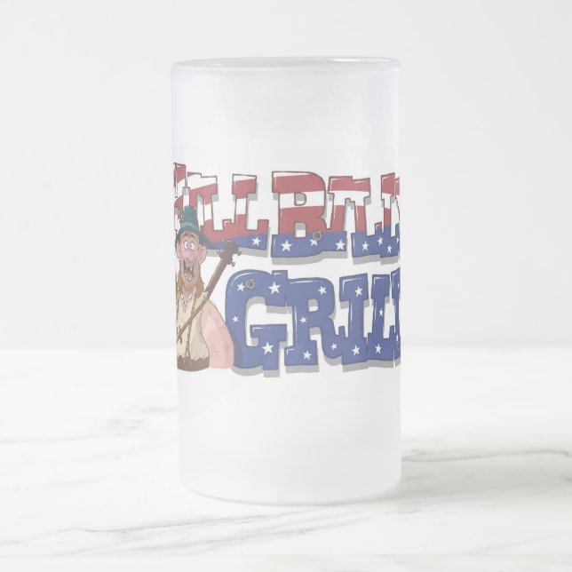 Taza De Cristal Esmerilado ¡Great HillBilly Grill Mug! (Centro)