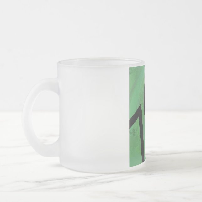 Taza De Cristal Esmerilado Green 70 Decade Birthday (Izquierda)