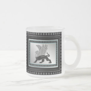 Taza De Cristal Esmerilado Griffin plateado