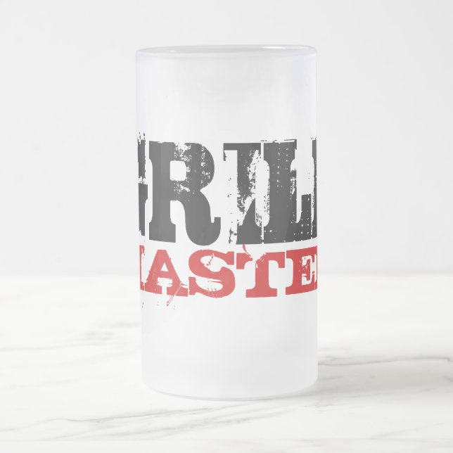 Taza De Cristal Esmerilado Grill master Beer Mug (Centro)