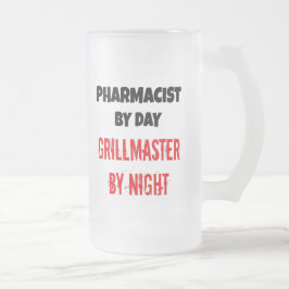 Taza De Cristal Esmerilado Grillmaster Pharmacist