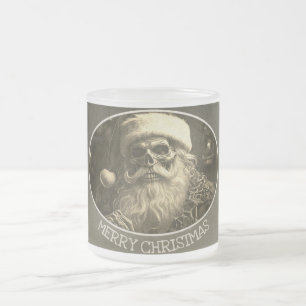Taza De Cristal Esmerilado Grim Navidad - Santa Esqueleto 65609