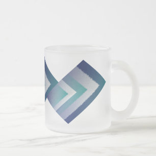 Taza De Cristal Esmerilado gris verde azulado azul ex pastel