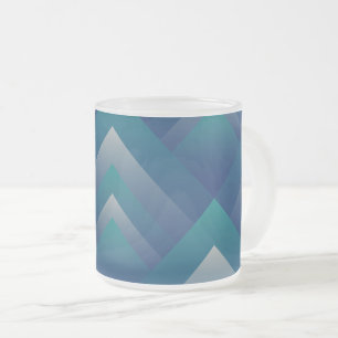 Taza De Cristal Esmerilado Gris verde azulado de la marina