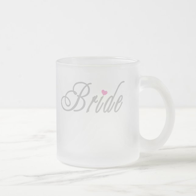 Taza De Cristal Esmerilado Grises con clase de la novia (Derecha)