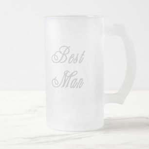 Taza De Cristal Esmerilado Grises con clase del mejor hombre
