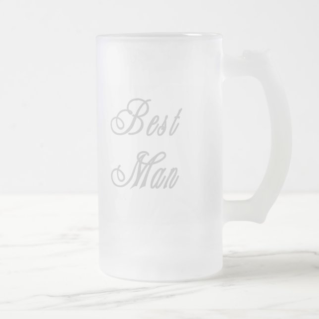 Taza De Cristal Esmerilado Grises con clase del mejor hombre (Derecha)