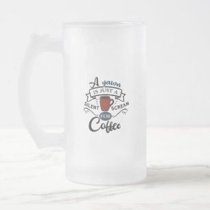 Taza De Cristal Esmerilado Grita por Café