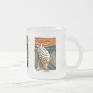 Taza De Cristal Esmerilado Grito el helado