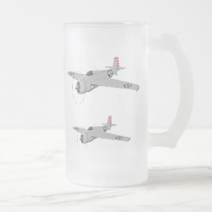 Taza De Cristal Esmerilado Grumman Wildcat F4F, 1942