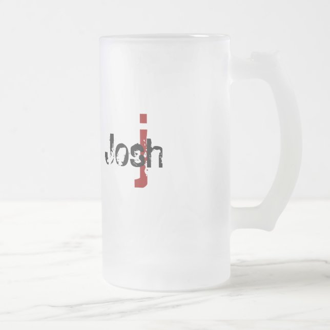 Taza De Cristal Esmerilado Grunge Monogrammed (Derecha)