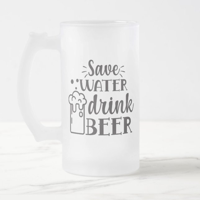 Taza De Cristal Esmerilado guardar cerveza de bebida de agua (Izquierda)