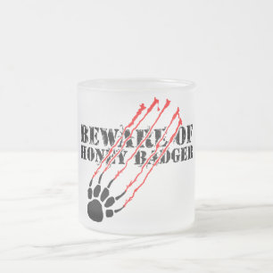 Taza De Cristal Esmerilado Guárdese de tejón de miel