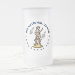 Taza De Cristal Esmerilado Guardia Nacional del aire de los E.E.U.U.