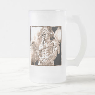 Taza De Cristal Esmerilado Guerrero barbadense Frosted Mug