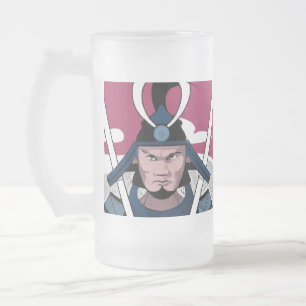 Taza De Cristal Esmerilado Guerrero de Samurai