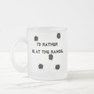 Taza De Cristal Esmerilado Gun Target Shooting Range