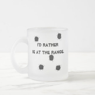 Taza De Cristal Esmerilado Gun Target Shooting Range
