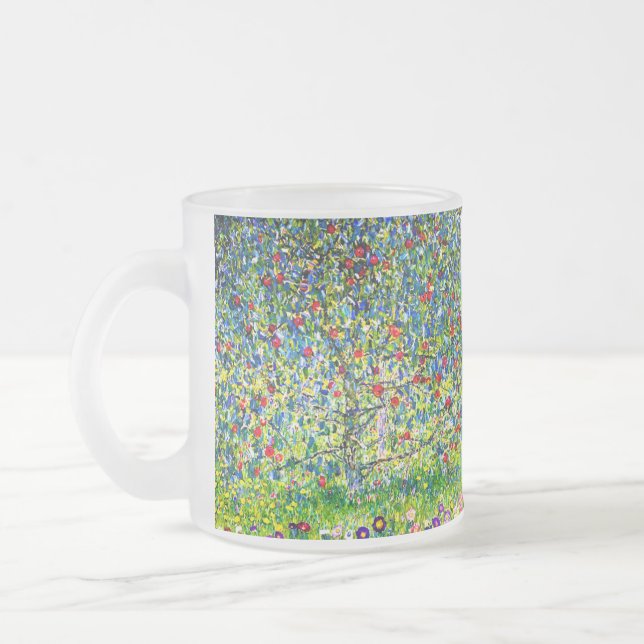 Taza De Cristal Esmerilado Gustav Klimt Apple Tree (Izquierda)