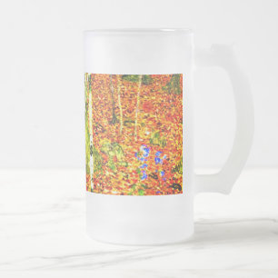 Taza De Cristal Esmerilado Gustav Klimt Birch Trees
