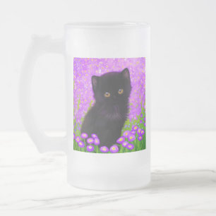 Taza De Cristal Esmerilado Gustav Klimt Cat