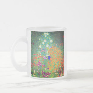 Taza De Cristal Esmerilado Gustav Klimt Flower Garden