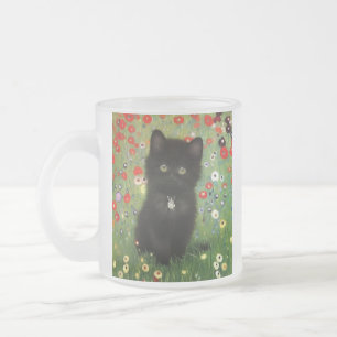 Taza De Cristal Esmerilado Gustav Klimt Kitten
