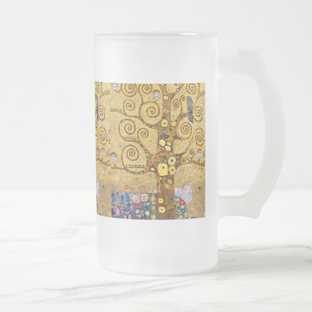 Taza De Cristal Esmerilado Gustav Klimt , The Tree of Life (Derecha)