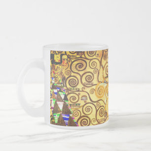 Taza De Cristal Esmerilado Gustav Klimt Tree of Life