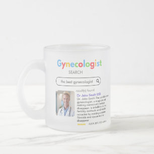 Taza De Cristal Esmerilado GYNECOLOGIST obstetrician doctor antistress fun