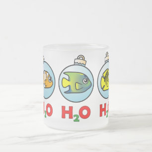 Taza De Cristal Esmerilado H2O H2O H2O Scubadorable