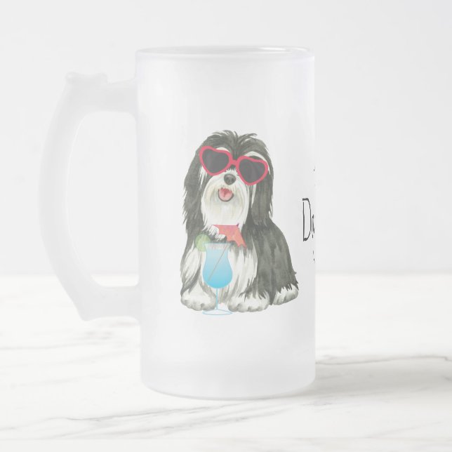 Taza De Cristal Esmerilado Habanés de verano (Izquierda)